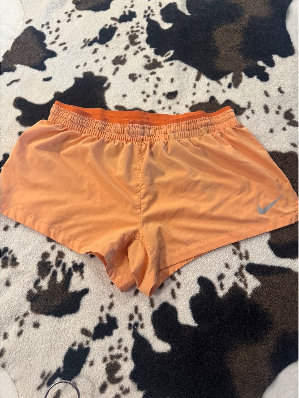 Nike Dri-Fit running shorts, size M, orange (for running or walking) [COPY]